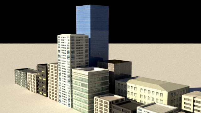 16 game ready low-poly buildings