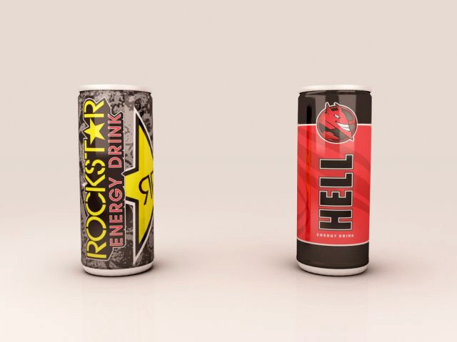 energy drink cans