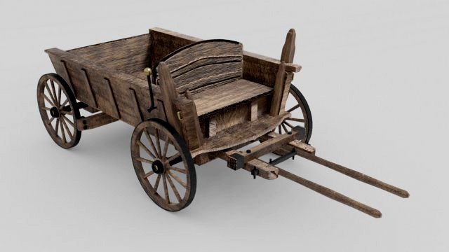 wooden wagon - cart