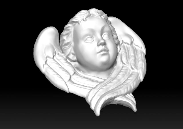 baroque cherub high relief