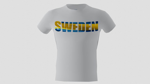 low poly sweden shirt white colour