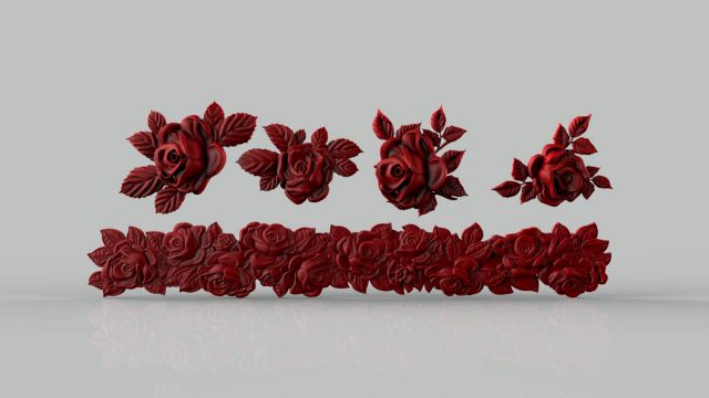 rose set for cnc and 3d printer