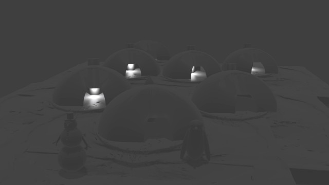the yurt and the snowman