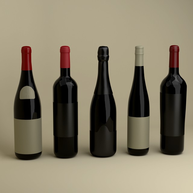 french wine bottles