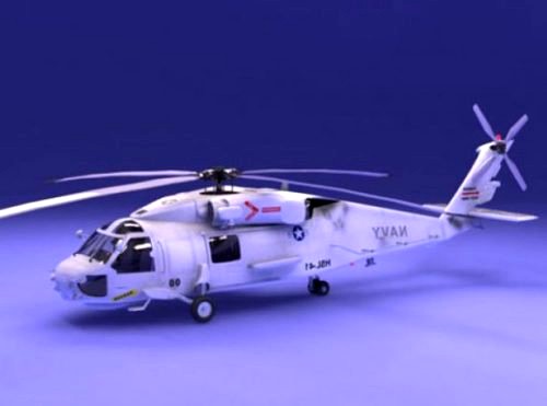 sh-60 - sh-70 seahawk helicopter low poly game ready