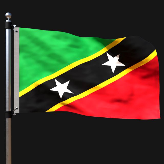 Flag of saint kitts and nevis