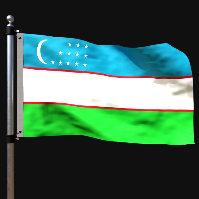 Flag of uzbekistan