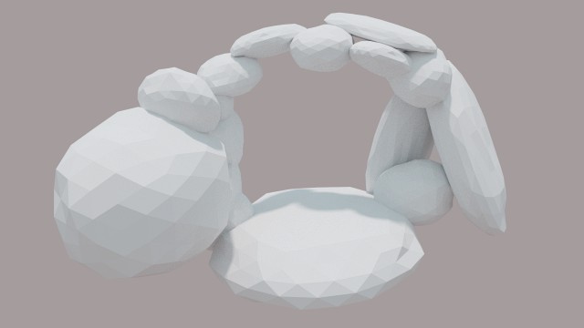 cave entrances low poly