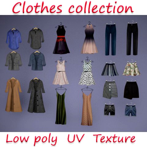 large collection of clothes for the wardrobe and store