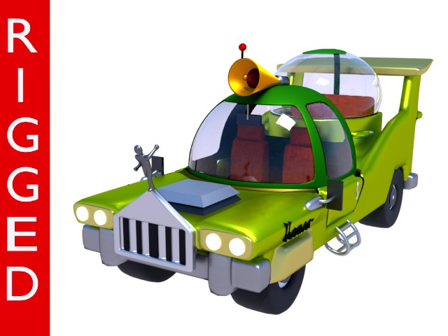 car homer simpson 3d blender rigged