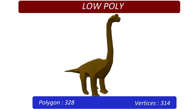 dinosaur brachiosaurus low poly