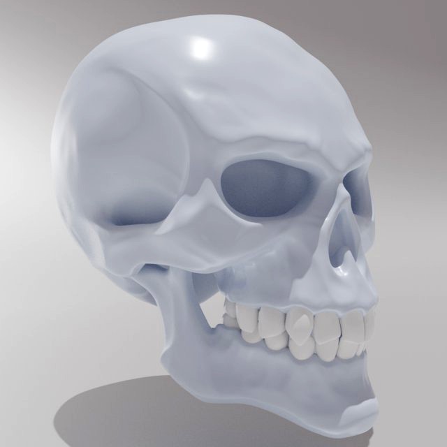 stylized skull