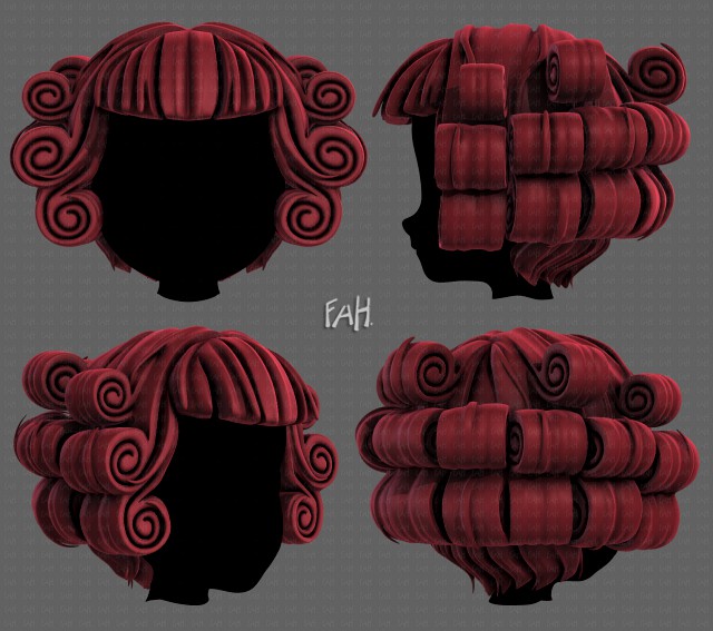 3d hair style for girl v86