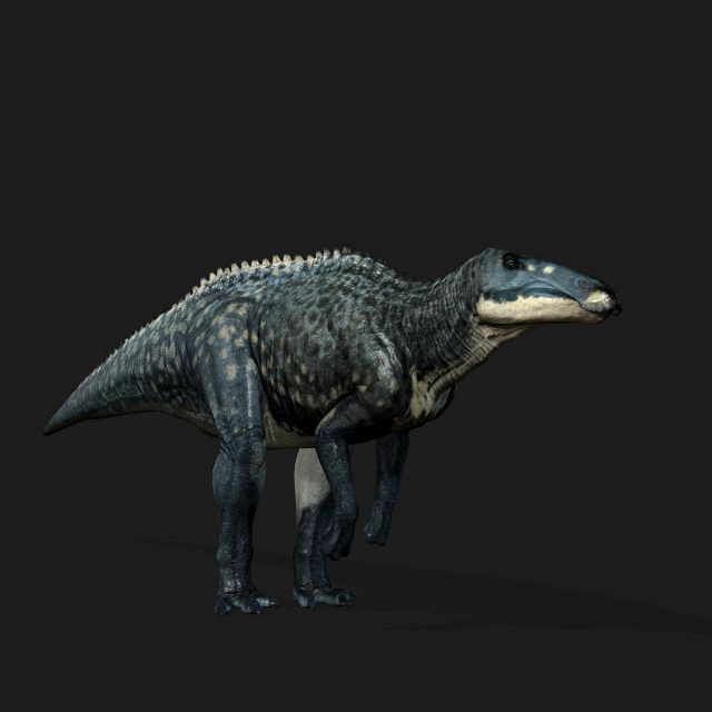 animated shantungosaurus dinosaur