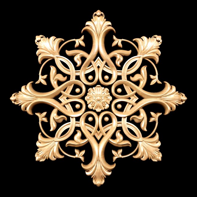classic style carving rosette