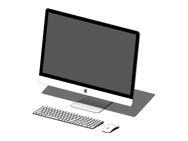 Apple iMac 27 Workstation - Revit Family