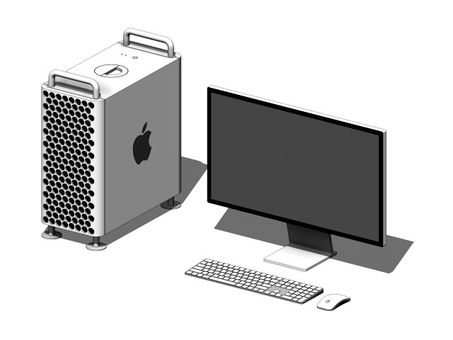 Apple Mac Pro Workstation - Revit Family