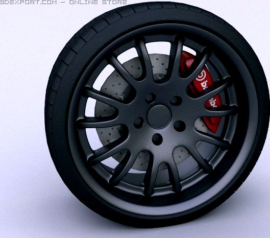 Sport Car Wheel 3D Model