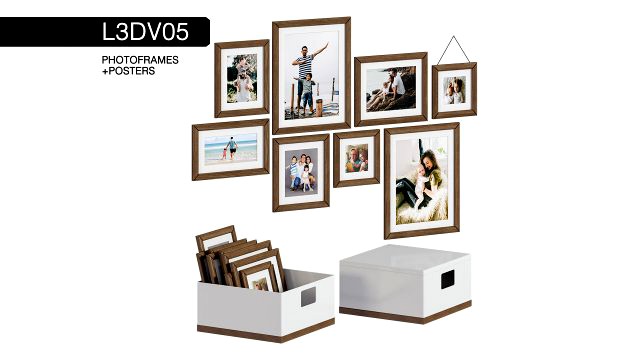 l3dv05g03 - photo frames boxes set