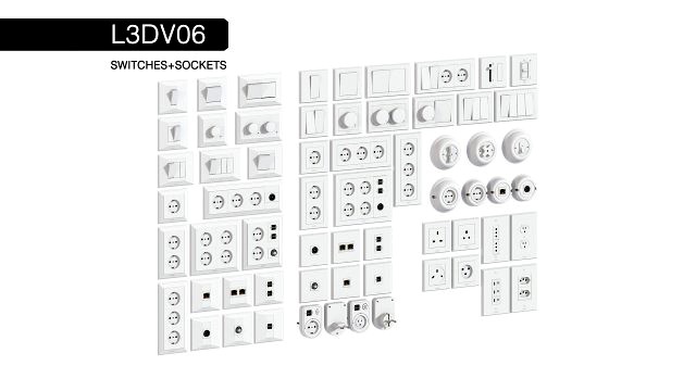 l3dv06g01 - wall switches sockets set