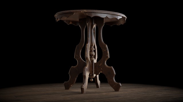 antique pedestal table 002