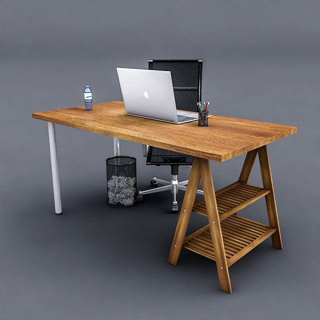 3d study desk