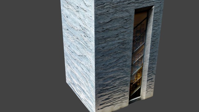 Building made directly in the texture