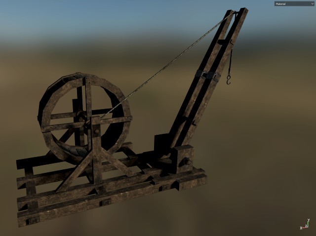 medieval tread wheel crane