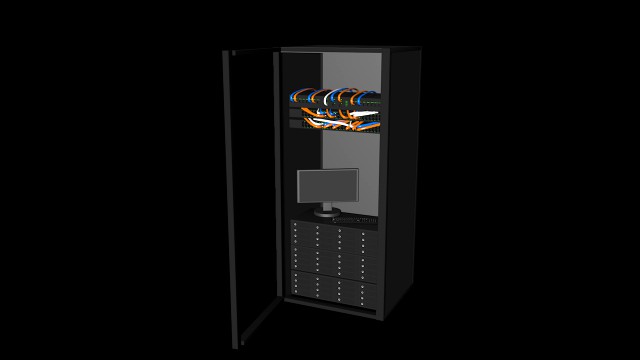 server rack high poly