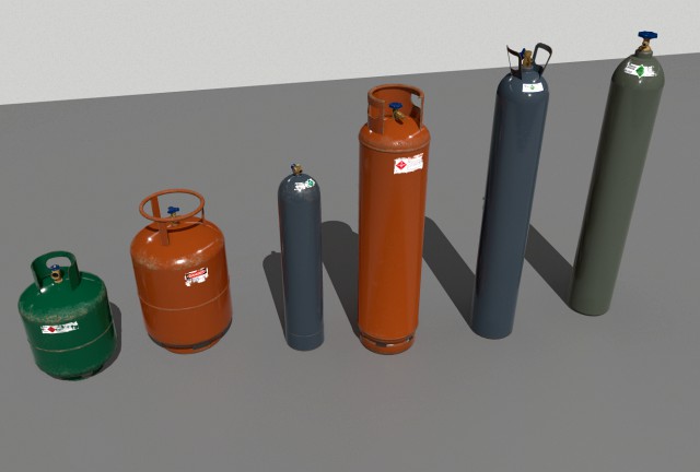 industrial gas cylinders pack 2