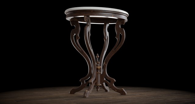 antique pedestal table 001