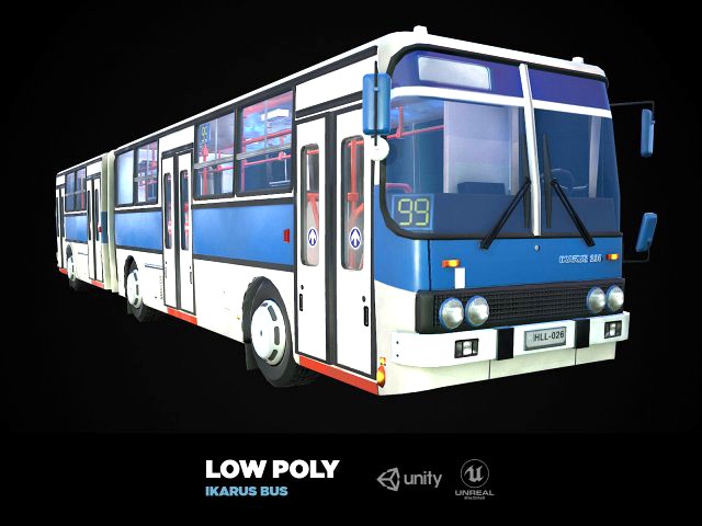 ikarus bus low-poly