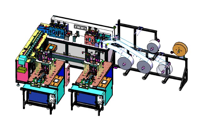 one-to-two automatic mask production line complete drawing