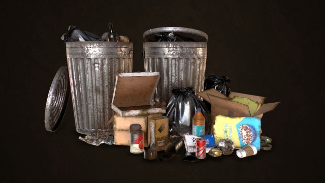 urban trash pack vol 1 - low poly