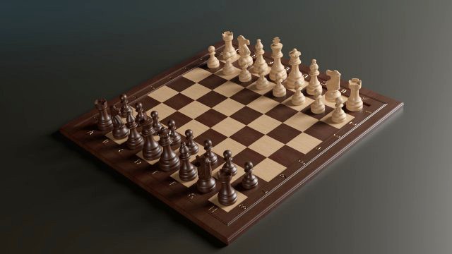 wooden chessboard classic