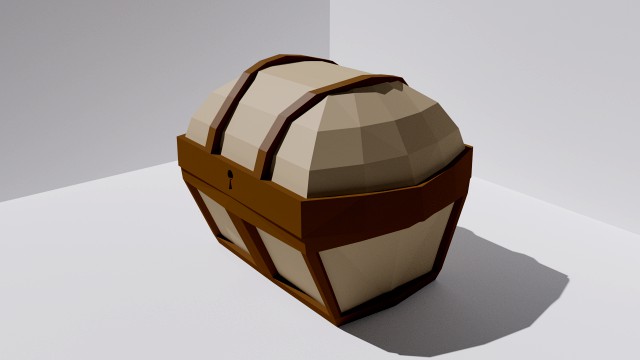 low poly chest