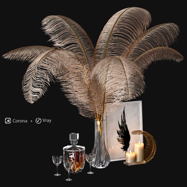 decorative set corona vray