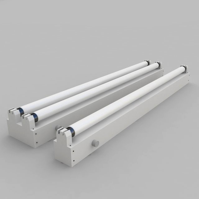 strip fluorescent fixture single and dual