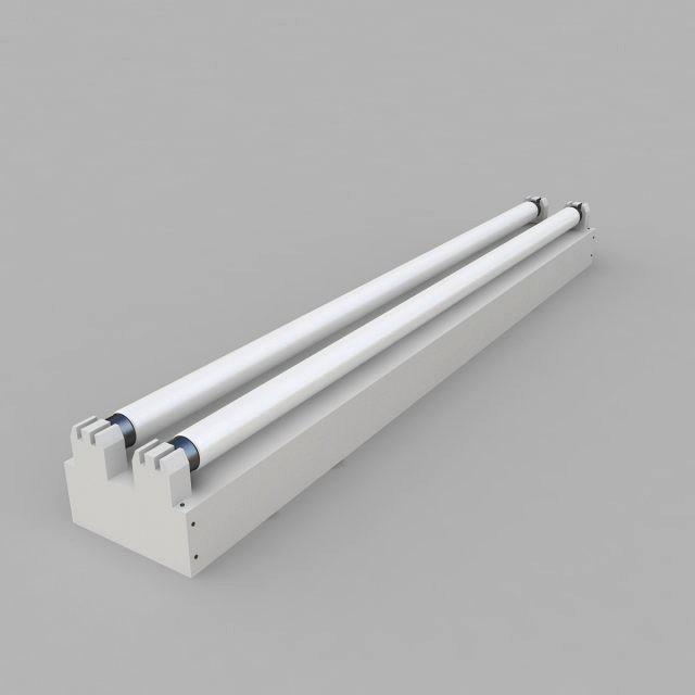 dual strip fluorescent fixture