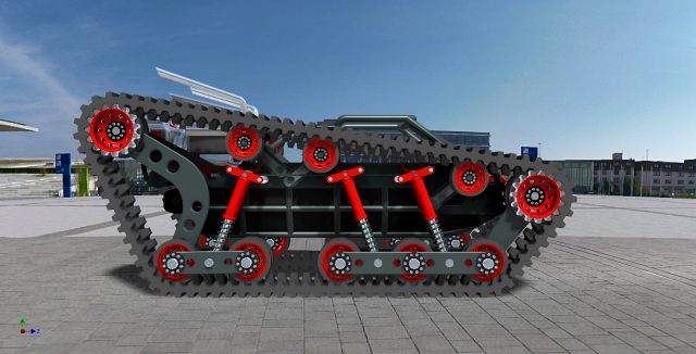 tracked tank chassis model