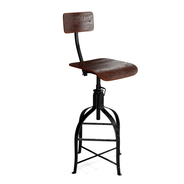 rustic drafting chair