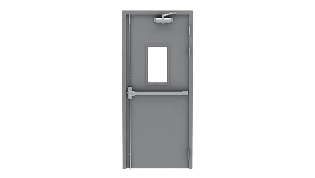 single fire exit door