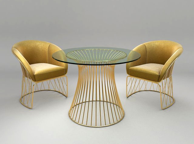 modern table and chair set