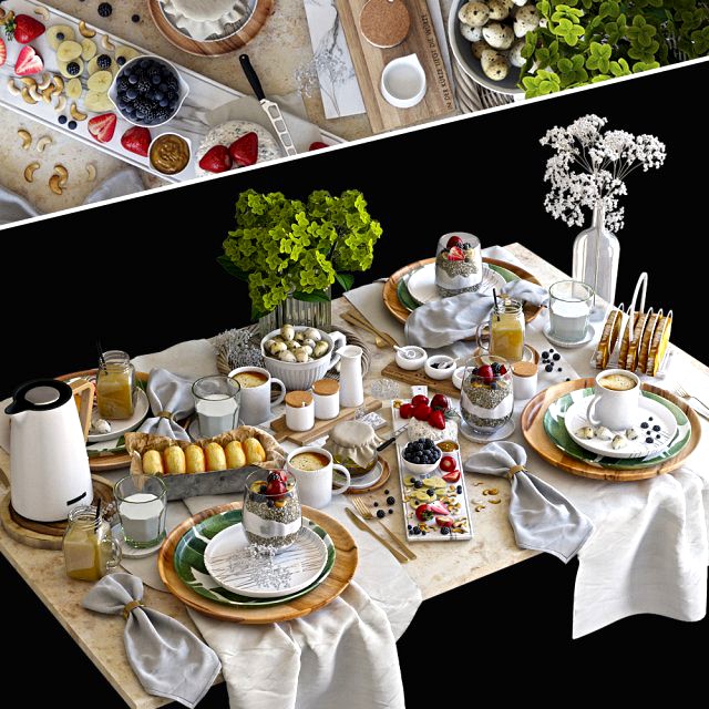 breakfast tableware