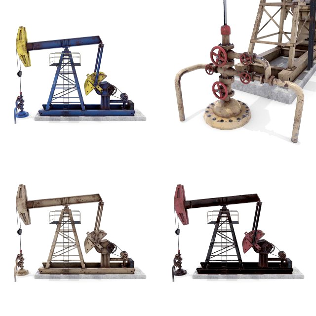 oil pumpjack animated weathered pack