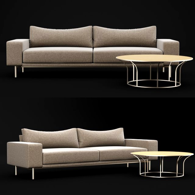 sofa piu double 250 and cara 100 cofe table bt design
