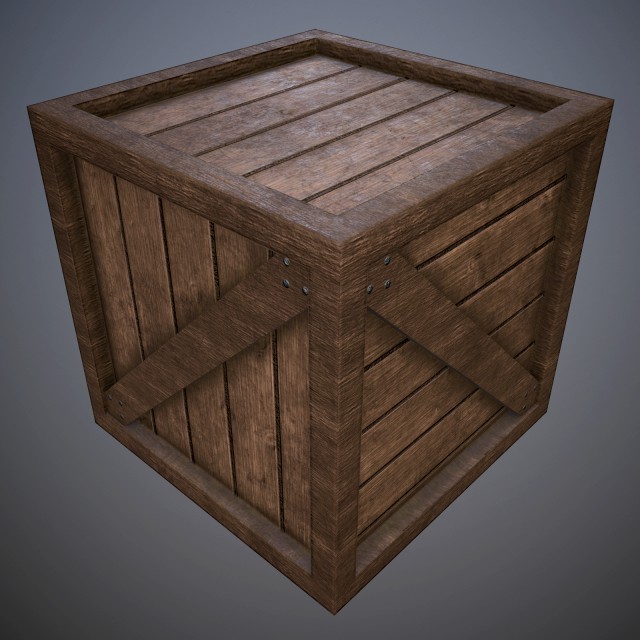 pbr wooden crate
