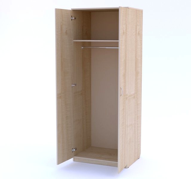 wardrobe with open door