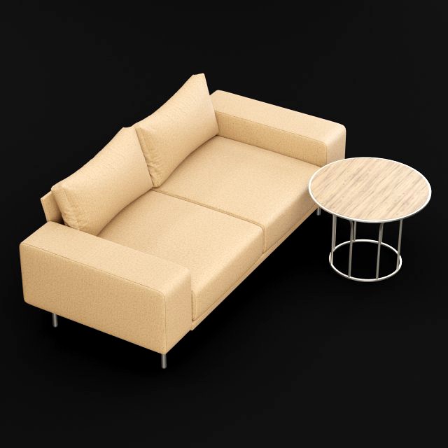 sofa piu double 180 and cara 620 cofe table bt design