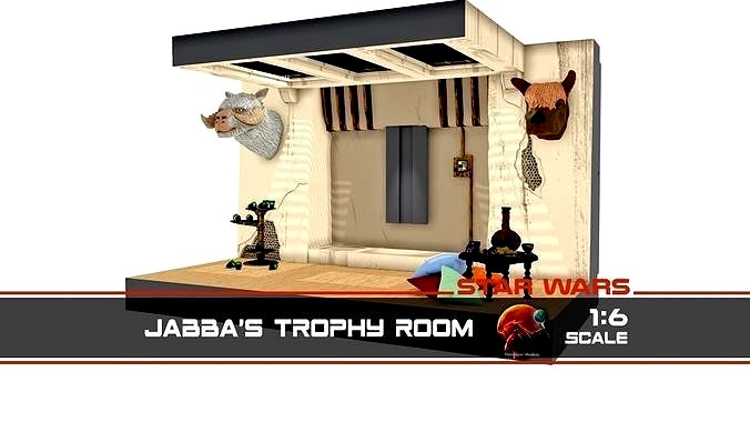 Jabbas Trophy Room Large 1-6 scale  | 3D
